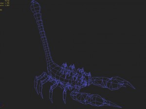low poly 3d monster - purple tail suckling Modèle 3D