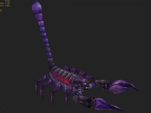 low poly 3d monster - purple tail suckling Modèle 3D