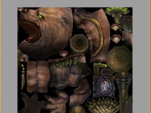 low poly 3d monster - brown drill 03 3Dモデル
