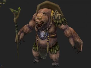 low poly 3d monster - brown drill 03 3D Model