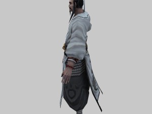 low poly 3d characters - white priest 3D Model