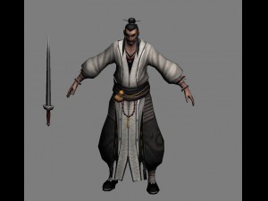 low poly 3d characters - white priest 3D Model