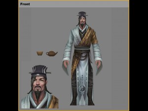 low poly 3d characters - dr luo yinyang Model 3D