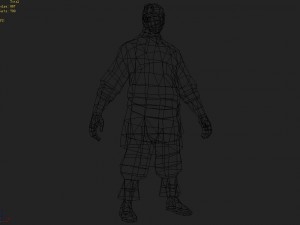 low poly 3d characters-tea booth owner Modelo 3D