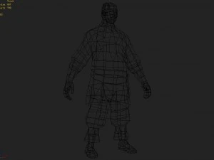 low poly 3d characters-tea booth owner 3D Model