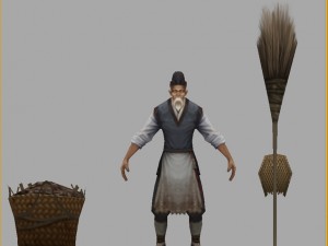 low poly 3d characters - city health administrator Modèle 3D