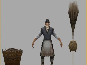 low poly 3d characters - city health administrator 3D Model
