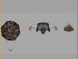low poly 3d characters - city health administrator Modèle 3D