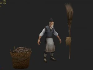 low poly 3d characters - city health administrator 3D Model