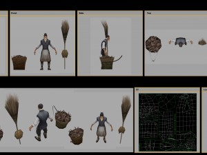 low poly 3d characters - city health administrator Modèle 3D
