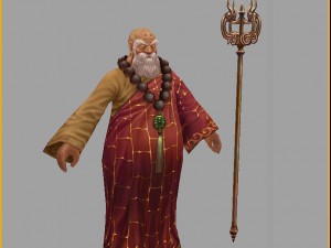low poly 3d characters - elder 3D Model