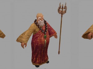 low poly 3d characters - elder 3D Model