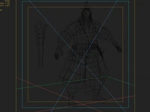 low poly 3d characters - taoist 06 3D Model