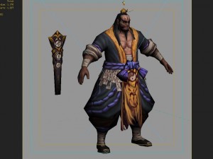 low poly 3d characters - taoist 06 Model 3D