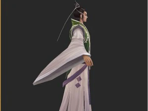 postacie 3D o niskiej zawartości poli - pył poliestrowy Model 3D