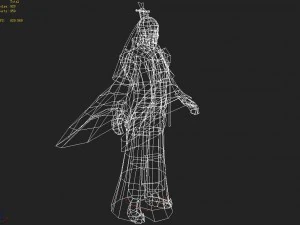 postacie 3D o niskiej zawartości poli - pył poliestrowy Model 3D