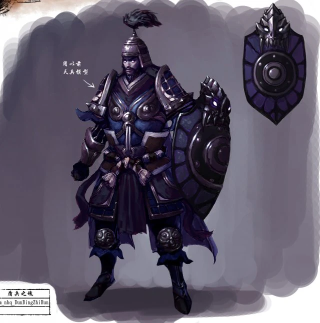 d&uuml;ş&uuml;k poli 3d karakterler-kalkan askerinin ruhu 3D Model .c4d .max .obj .3ds .fbx .stl .blend 