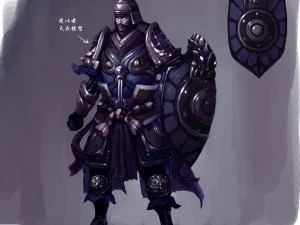 d&uuml;ş&uuml;k poli 3d karakterler-kalkan askerinin ruhu 3D Model