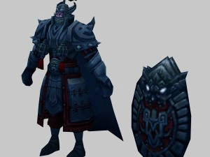 d&uuml;ş&uuml;k poli 3d karakterler-kalkan askerinin ruhu 3D Model