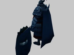 d&uuml;ş&uuml;k poli 3d karakterler-kalkan askerinin ruhu 3D Model