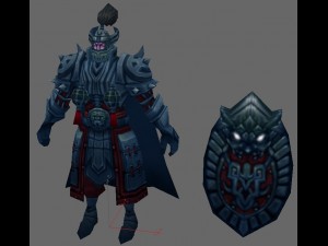 low poly 3d characters-soul of the shield soldier 3D 模型