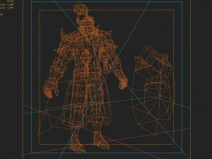 d&uuml;ş&uuml;k poli 3d karakterler-kalkan askerinin ruhu 3D Model