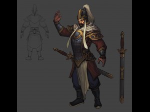 low poly 3d characters-dragon pit manager Modello 3D