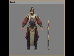 low poly 3d characters-dragon pit manager 3D Model