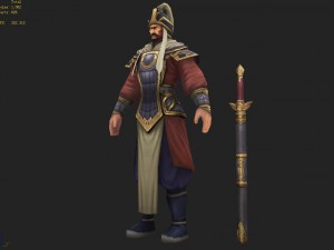 low poly 3d characters-dragon pit manager Modèle 3D
