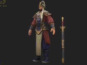 low poly 3d characters-dragon pit manager 3D Model