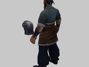 low poly 3d characters - armored businessman Model 3D