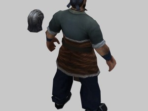 low poly 3d characters - armored businessman Model 3D