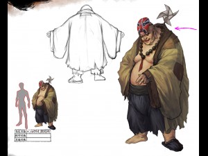 low poly 3d characters - crazy monk Modello 3D