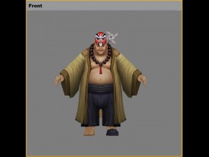 low poly 3d characters - crazy monk 3D Модель