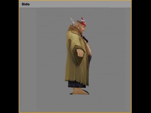 low poly 3d characters - crazy monk 3D Модель