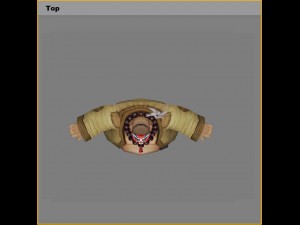 low poly 3d characters - crazy monk 3D Модель