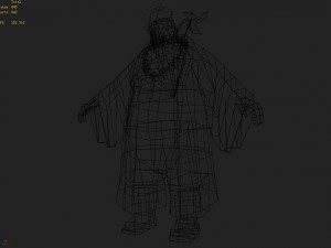 low poly 3d characters - crazy monk 3D Модель