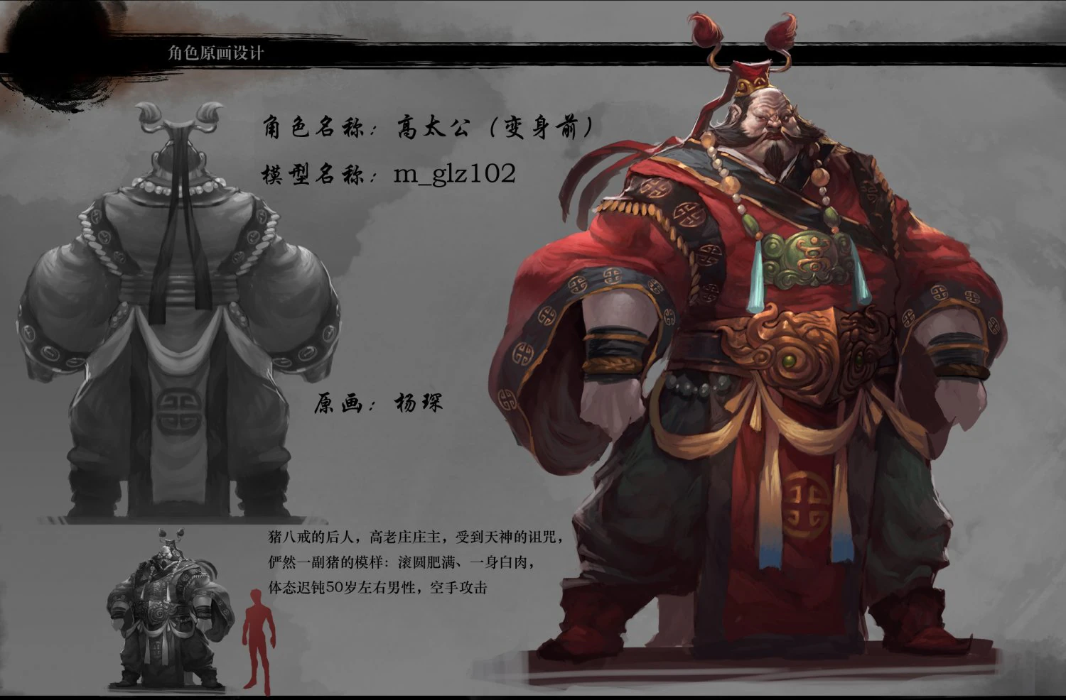 low poly 3d characters- gao taigong 06 3D Model .c4d .max .obj .3ds .fbx .stl .blend 