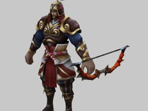 low poly 3d characters - archers 3D Model