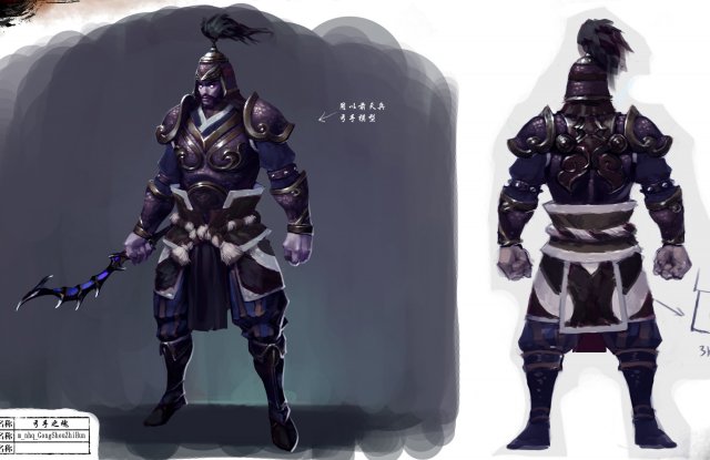 low poly 3d characters - archer soul Modello 3D .c4d .max .obj .3ds .fbx .stl .blend 