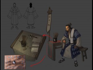 low poly 3d character - yan shi yuan shoushi Modello 3D