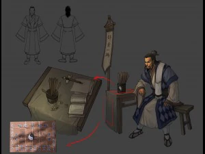 karakter 3d poli rendah - yan shi yuan shoushi Model 3D