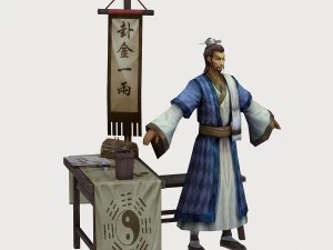 low poly 3d character - yan shi yuan shoushi 3D Model