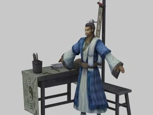low poly 3d character - yan shi yuan shoushi 3D Model