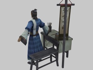 low poly 3d character - yan shi yuan shoushi 3D-Modell