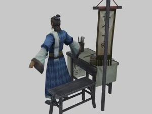 low poly 3d character - yan shi yuan shoushi 3D Model