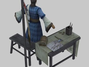 low poly 3d character - yan shi yuan shoushi 3D Model