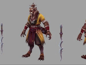 low poly 3d characters - stargazer 3D Model
