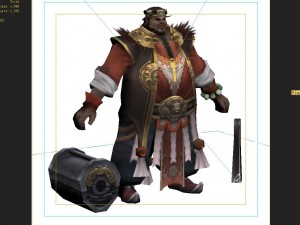 low poly 3d characters- housekeeper high only Modèle 3D
