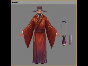 low poly 3d characters-bachelor of imperial academy 3D Model